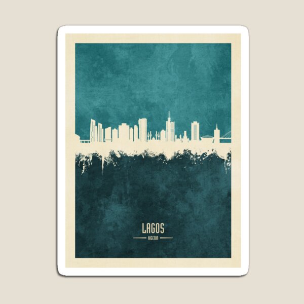 Artikel-Vorschau von Lagos Nigeria Skyline, designt und verkauft von ArtPrints.