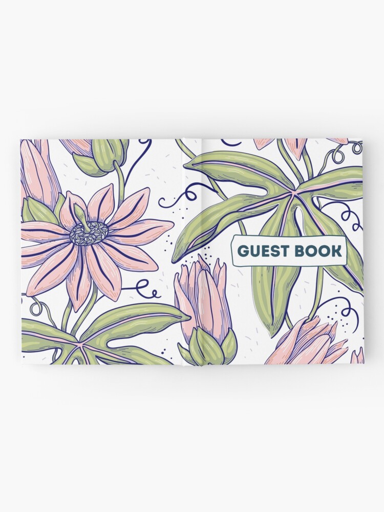 Alternate view of Vacation Rental Guest book with Floral Illustration Hardcover Journal
