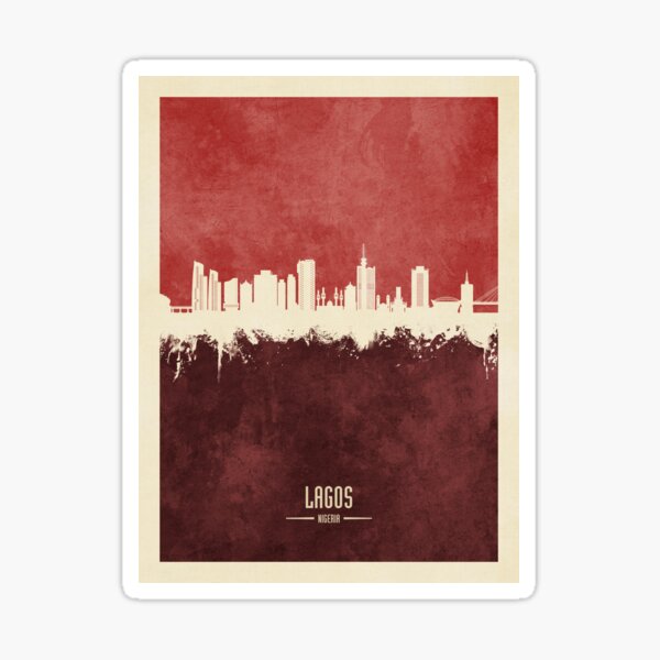 Artikel-Vorschau von Lagos Nigeria Skyline, designt und verkauft von ArtPrints.