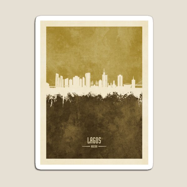 Artikel-Vorschau von Lagos Nigeria Skyline, designt und verkauft von ArtPrints.