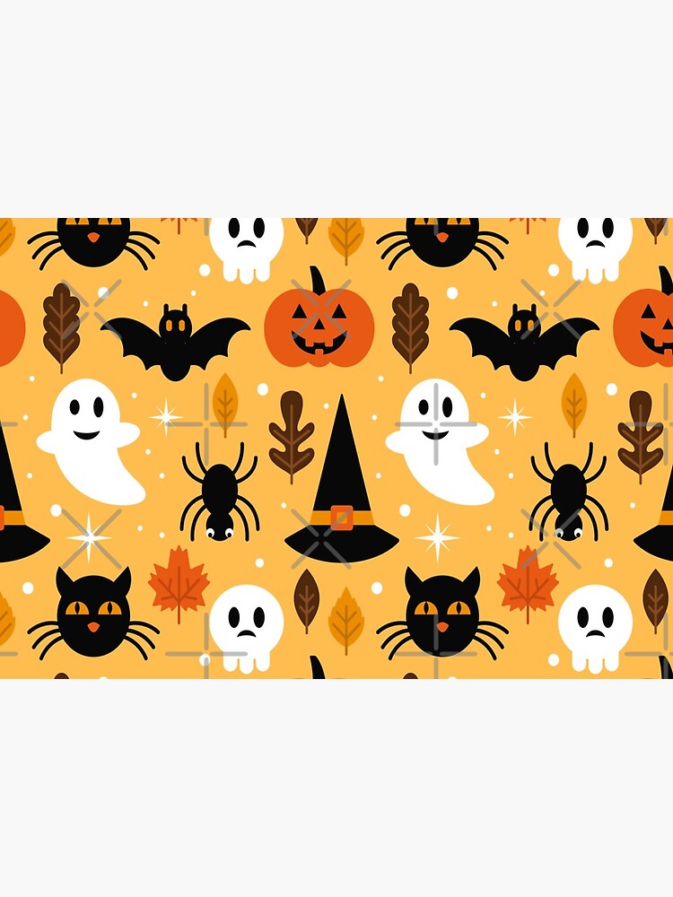 Boo Cats Halloween Night Pattern Art by horseunicorns