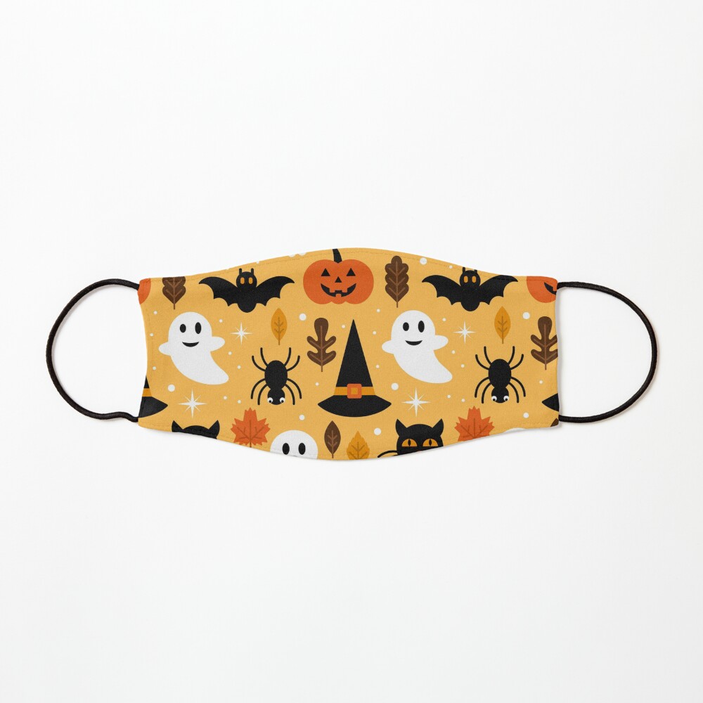 Boo Cats Halloween Night Pattern Art Mask