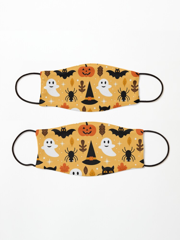 Alternate view of Boo Cats Halloween Night Pattern Art Mask