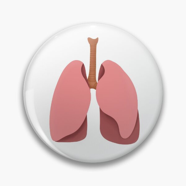 Item preview, Digital hand drawn flat illustration of human lungs designed and sold by FuzzyLogicKate.