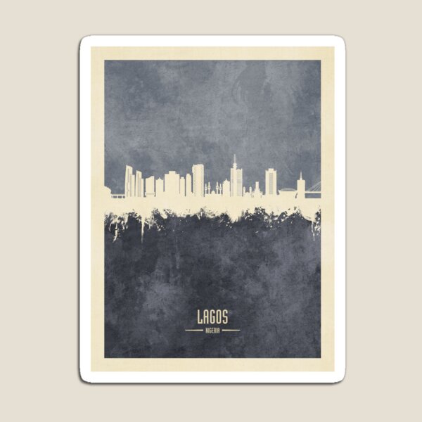 Artikel-Vorschau von Lagos Nigeria Skyline, designt und verkauft von ArtPrints.