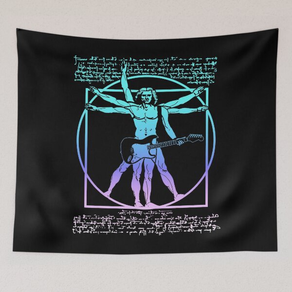 Item preview, Da Vinci Guitarist Vitruvian Man Playing the Guitar designed and sold by ATurnerdesign.