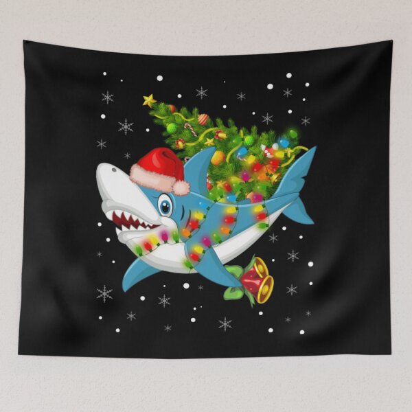 Item preview, Shark Christmas Gift Boys Kids Santa Tree Sharkmas Xmas designed and sold by trendingshop97.