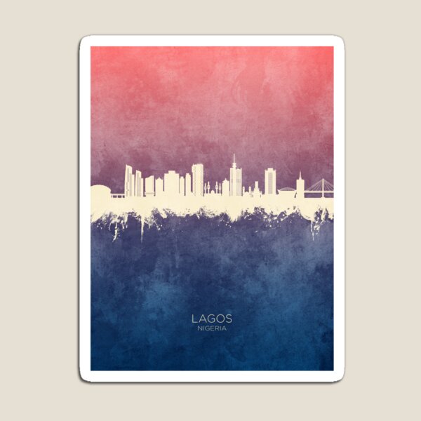 Artikel-Vorschau von Lagos Nigeria Skyline, designt und verkauft von ArtPrints.