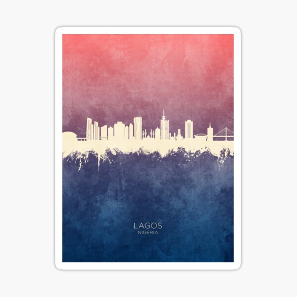 Artikel-Vorschau von Lagos Nigeria Skyline, designt und verkauft von ArtPrints.