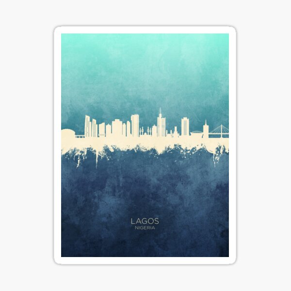 Artikel-Vorschau von Lagos Nigeria Skyline, designt und verkauft von ArtPrints.