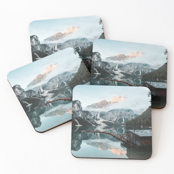 Item preview, Alpenglow - sunrise at Lake Braies in South Tyrol designed and sold by carlos-ideas.