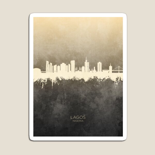Artikel-Vorschau von Lagos Nigeria Skyline, designt und verkauft von ArtPrints.