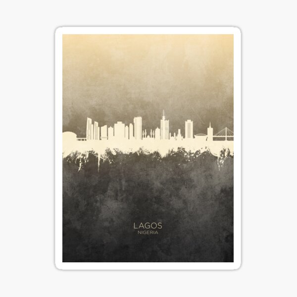 Artikel-Vorschau von Lagos Nigeria Skyline, designt und verkauft von ArtPrints.