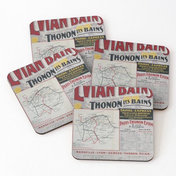 Item preview, Evian les Bains retro poster designed and sold by CorasPosters.