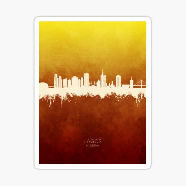 Artikel-Vorschau von Lagos Nigeria Skyline, designt und verkauft von ArtPrints.