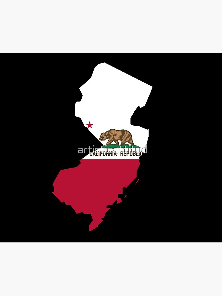 California flag New Jersey outline by artisticattitud