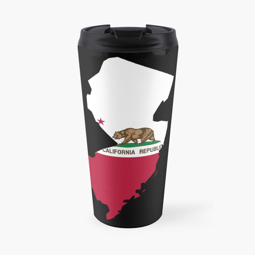 California flag New Jersey outline Travel Mug