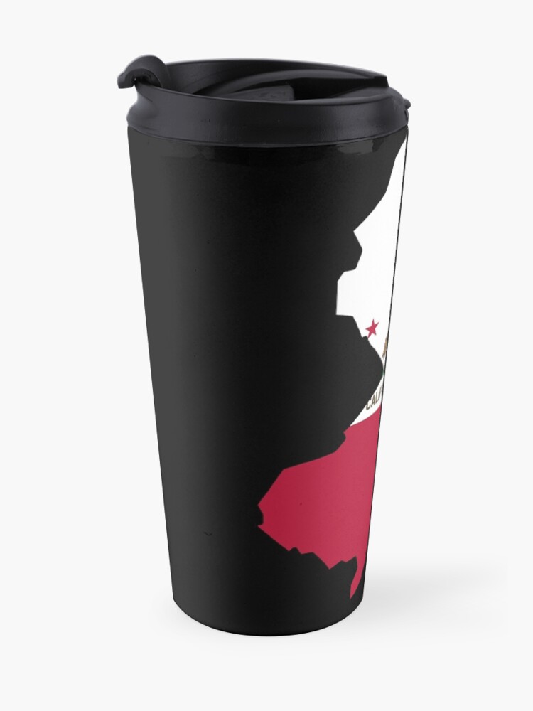 Alternate view of California flag New Jersey outline Travel Mug