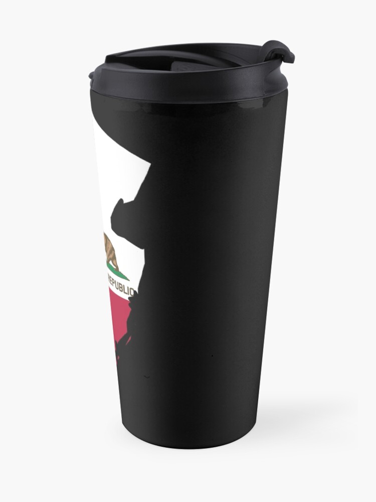 Alternate view of California flag New Jersey outline Travel Mug
