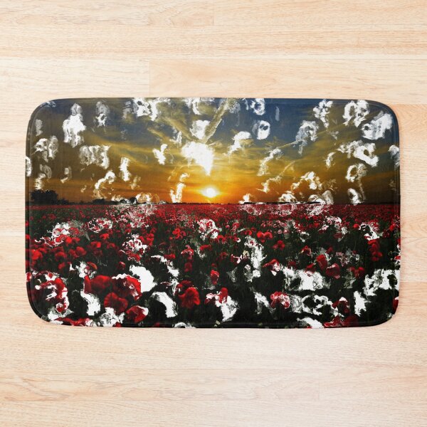 Item preview, Lest we forget Remembrance Day Poppy Field Ink blotch art designed and sold by Deegital18.
