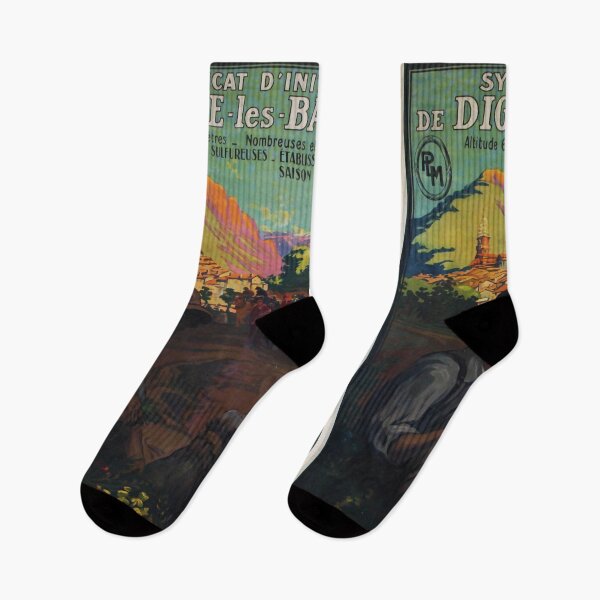 Item preview, Digne les Bains retro poster designed and sold by CorasPosters.