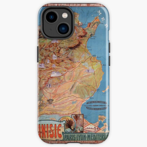 Tunisie poster retro Coque antichoc iPhone