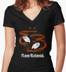Flame Alchemist Women's Fitted V-Neck T-Shirt