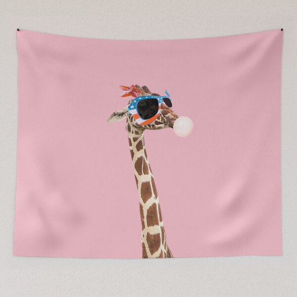 Item preview, Bubble gum giraffe with sunglasses designed and sold by ESCAPZ.