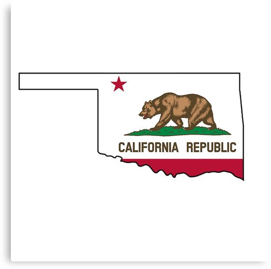 California Flag Oklahoma Outline By Artisticattitud California Flag Oklahoma Outline By Artisticattitud