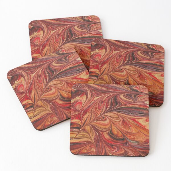 Item preview, arabesque marbled paper -black red brown designed and sold by Clickforyous.