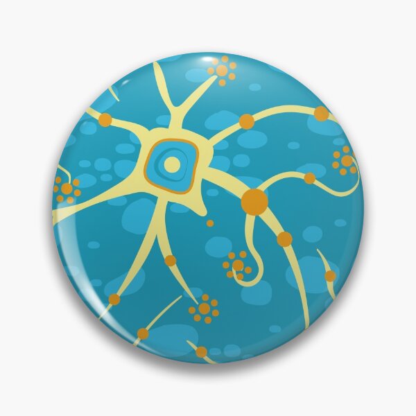 Item preview, neural network - pattern yellow on blue designed and sold by colorofmagic.