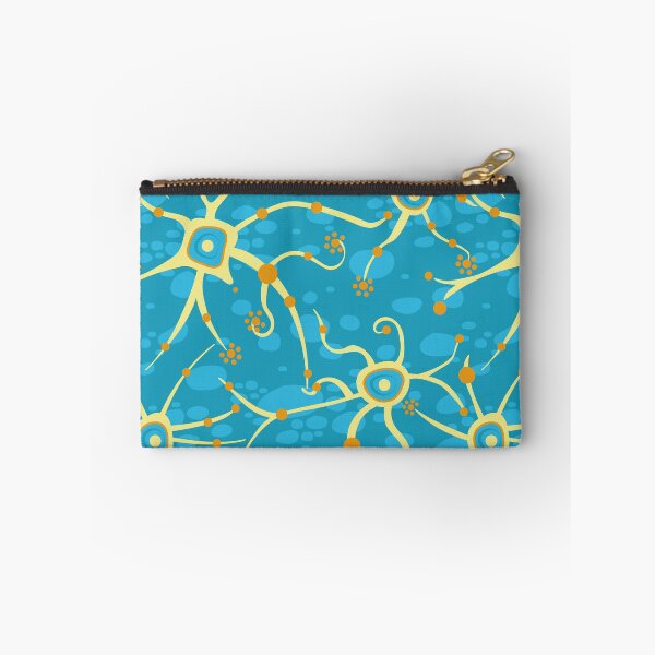 Item preview, neural network - pattern yellow on blue designed and sold by colorofmagic.