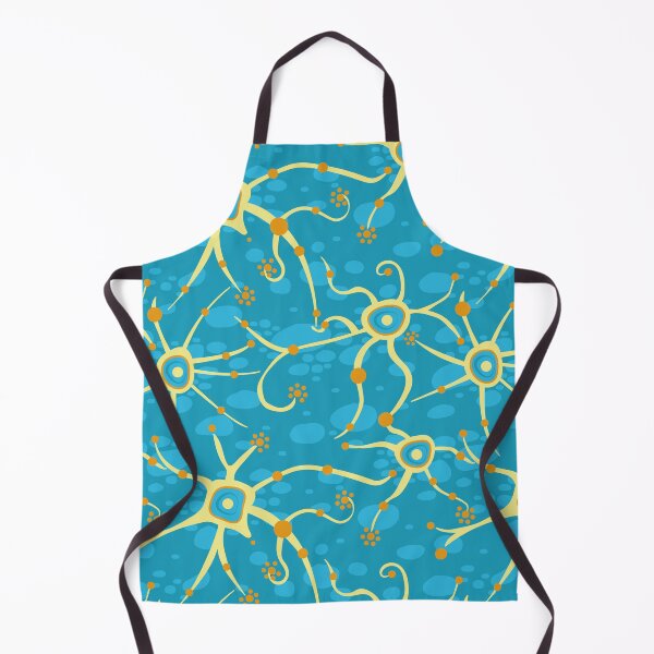 Item preview, neural network - pattern yellow on blue designed and sold by colorofmagic.