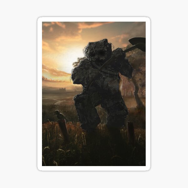 An earth elemental who dislikes birds Sticker