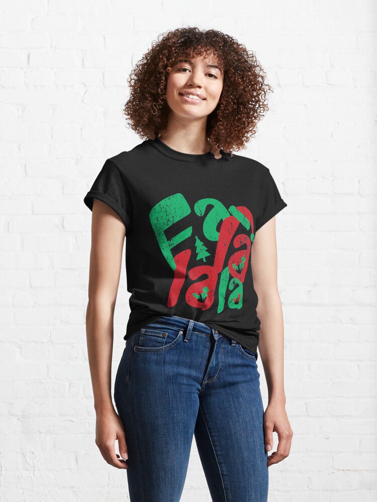 Alternate view of Vintage Christmas Fa La La La Classic T-Shirt