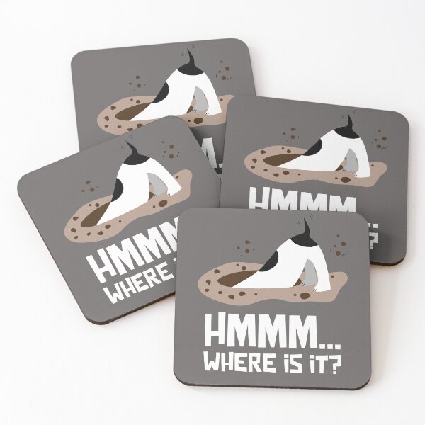 Item preview, Hmmm... where is it? Bone lost. (Happy dog digging a BIG hole). designed and sold by JellyBeenzz.