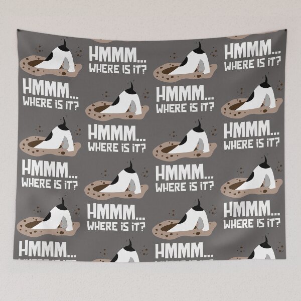 Item preview, Hmmm... where is it? Bone lost. (Happy dog digging a BIG hole). designed and sold by JellyBeenzz.