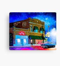 Musical Ghosts - Night Outside of Sun Studio in Memphis Tennessee Canvas Print