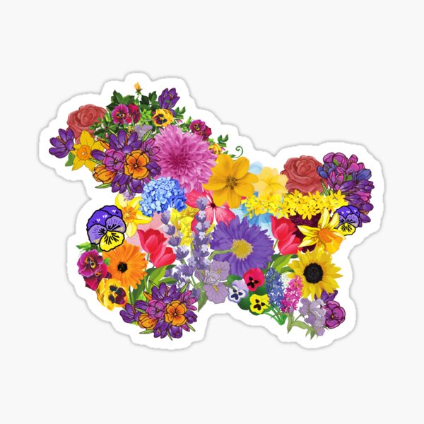 Item preview, Floral Kashmir map designed and sold by MahaqTromboo.