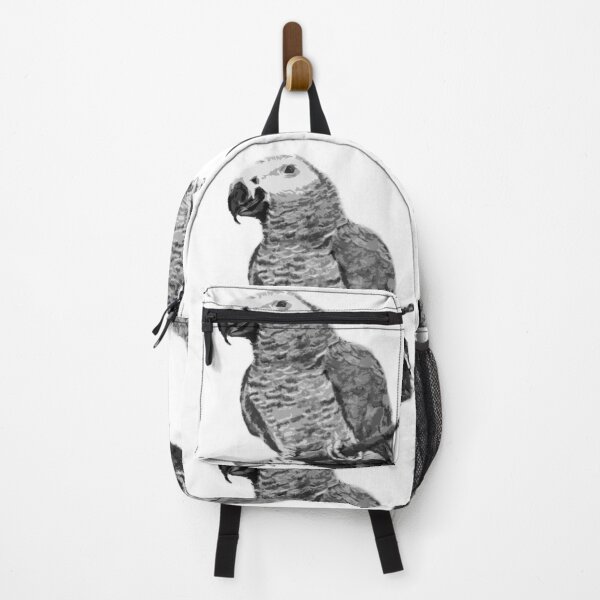 Item preview, African Grey Parrot in black and white designed and sold by Jennifer Morcom.