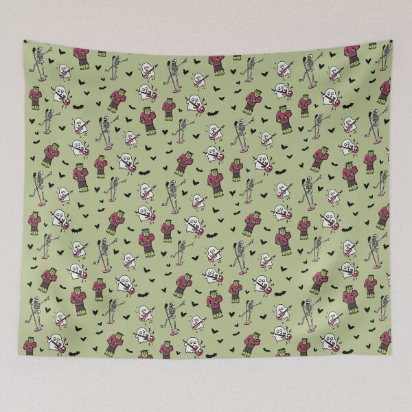 Item preview, The Monster Mash Pattern Digital Illustration designed and sold by AlmightyClaire.