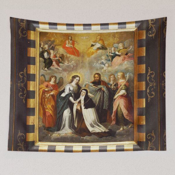 Item preview, Sainthood religious Christian  vintage painting designed and sold by Vintage Designs +.