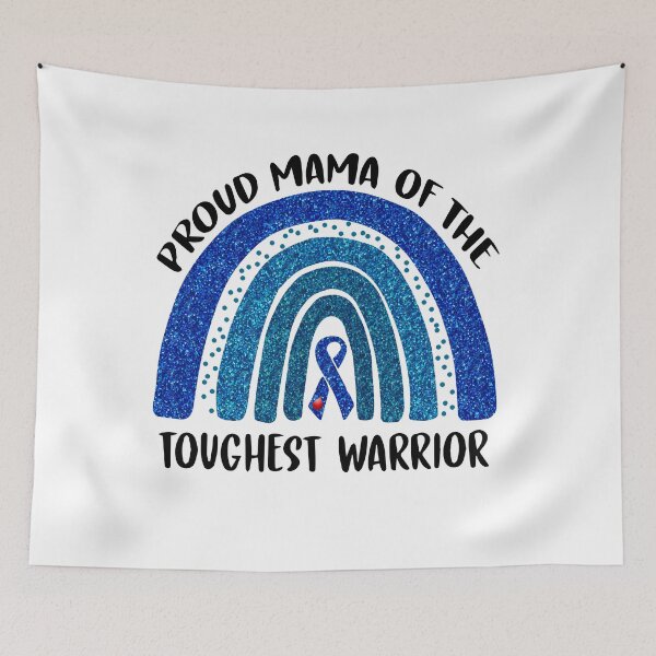 Item preview, Proud Mama Of The Toughest Warrior Diabetes Awareness Blue Ribbon designed and sold by beo2119.