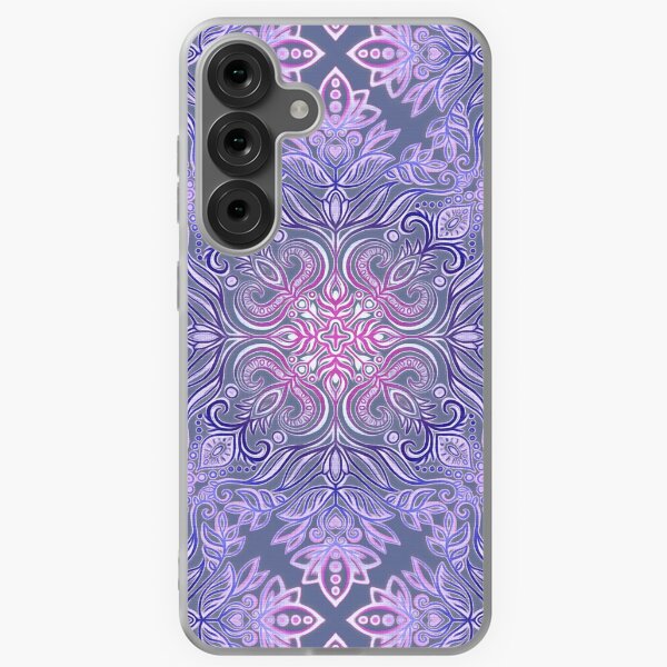 Item preview, Deep Purple and Pink Textured Folk Art Doodle designed and sold by micklyn.