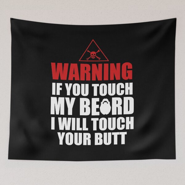 Item preview, Warning, if you touch my beard - Awesome beard lover Gift designed and sold by Teenation9.
