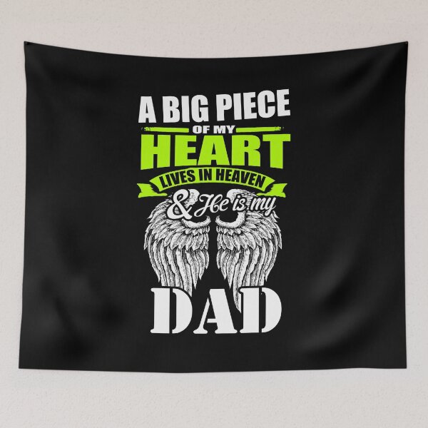 Item preview, A big piece of my heart lives in my dad - Awesome father Gift designed and sold by Teenation9.