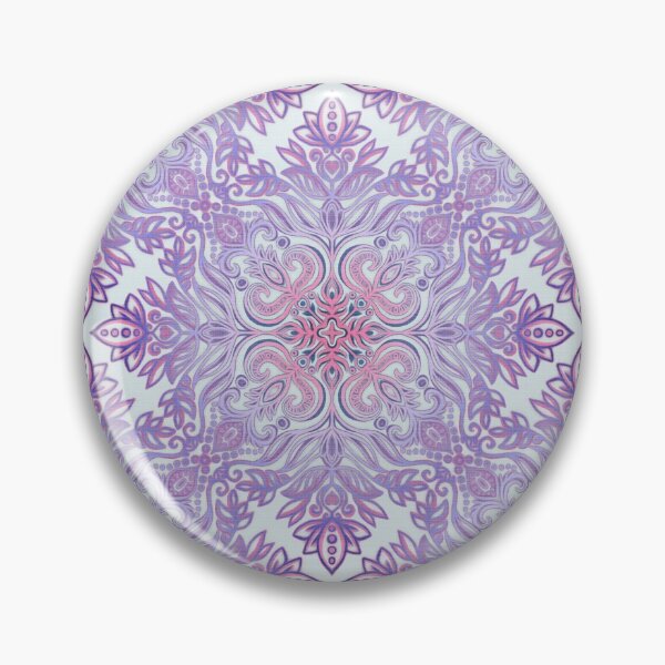 Item preview, Grey, Pink and Purple Textured Folk Art Doodle designed and sold by micklyn.