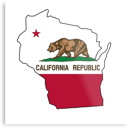 California Flag Wisconsin Outline By Artisticattitud California Flag Wisconsin Outline By Artisticattitud