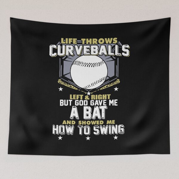 Item preview, Life throws curveballs - Awesome Baseball lover Gift designed and sold by Teenation9.