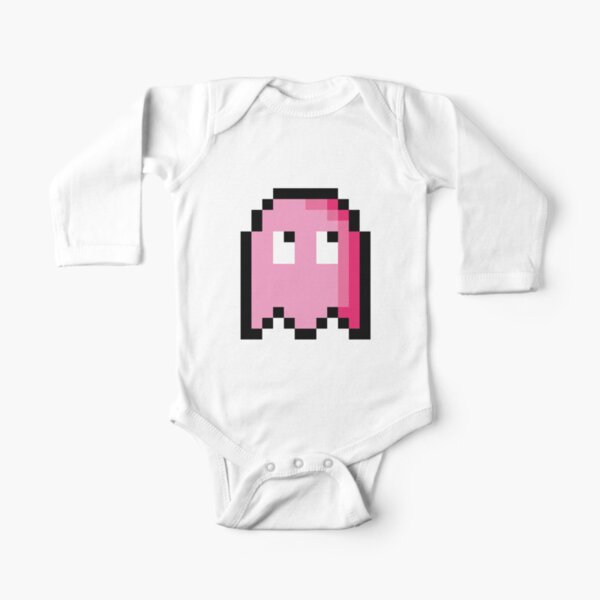 Pixel Ghost Long Sleeve Baby One-Piece